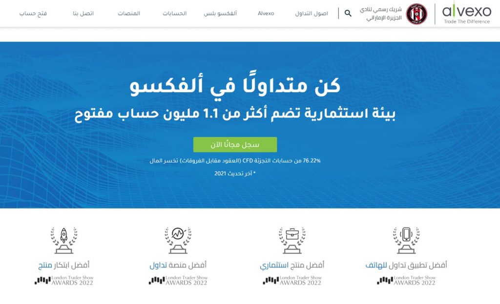 2. Alvexo : موقع لشراء بيتكوين السعودية يوفر ميزات حديثة ومتطورة