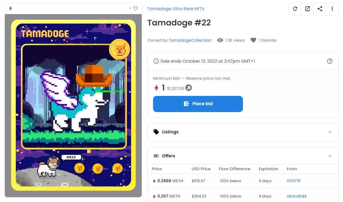 شراء Tamadoge من موقع NFT